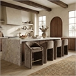 Safavieh Kagan Chenille and Wood Counter Stool in Brown