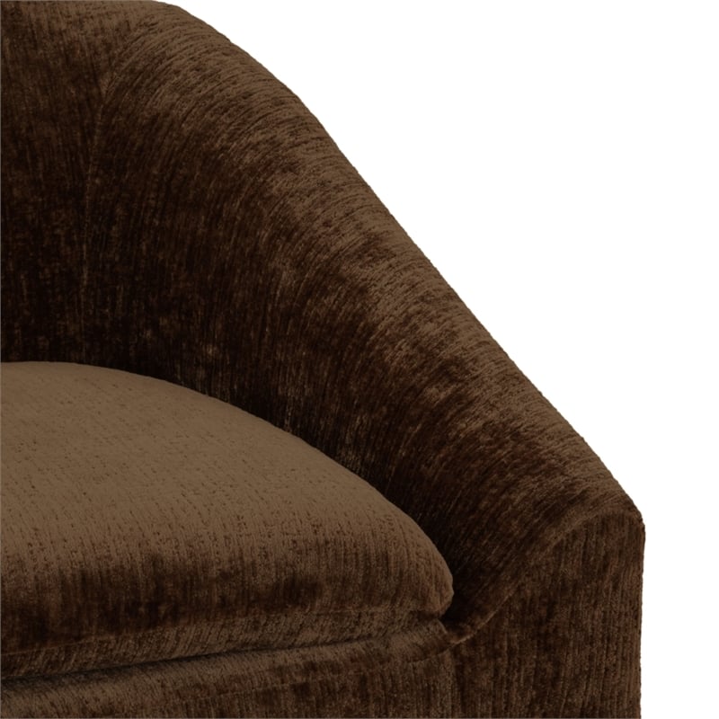Safavieh Kagan Chenille and Wood Counter Stool in Brown