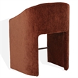 Safavieh Kagan Chenille and Wood Counter Stool in Camel