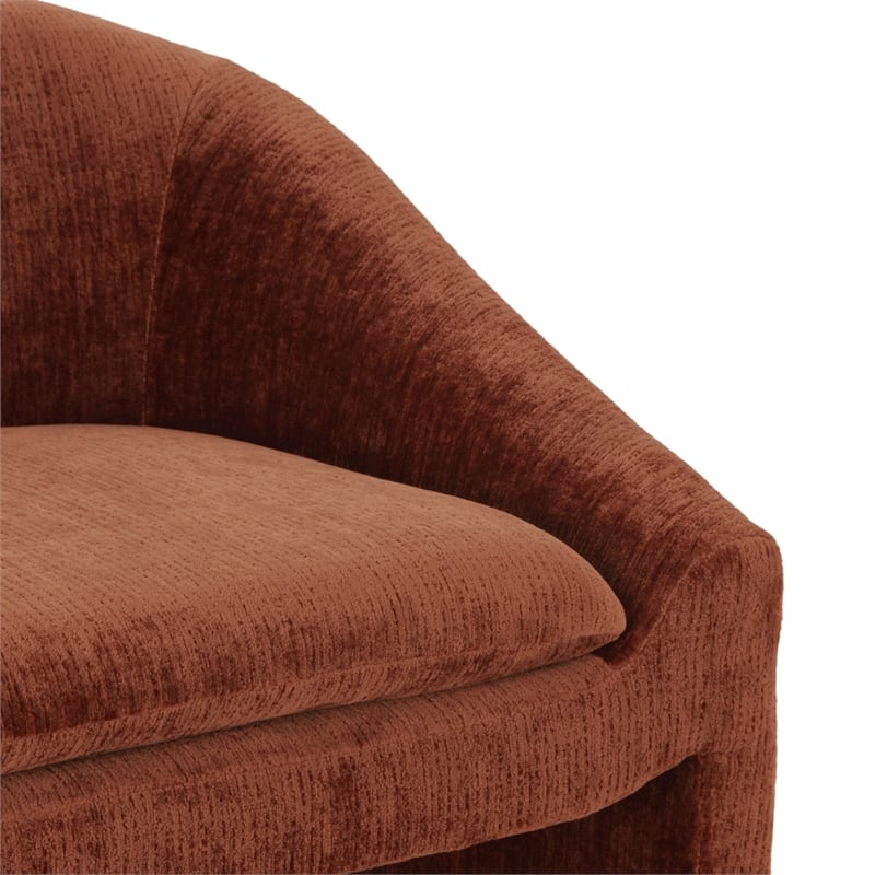 Safavieh Kagan Chenille and Wood Barstool in Camel