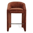 Safavieh Kagan Chenille and Wood Barstool in Camel