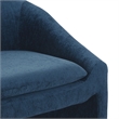 Safavieh Kagan Chenille and Wood Barstool in Navy