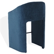 Safavieh Kagan Chenille and Wood Barstool in Navy