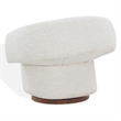 Safavieh Kerriann Chenille and Wood Swivel Chair in Taupe