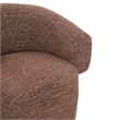 Safavieh Kerriann Chenille and Wood Swivel Chair in Brown