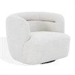 Safavieh Joangela Chenille and Wood Swivel Chair in Taupe