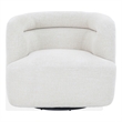 Safavieh Joangela Chenille and Wood Swivel Chair in Taupe