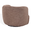 Safavieh Joangela Chenille and Wood Swivel Chair in Brown