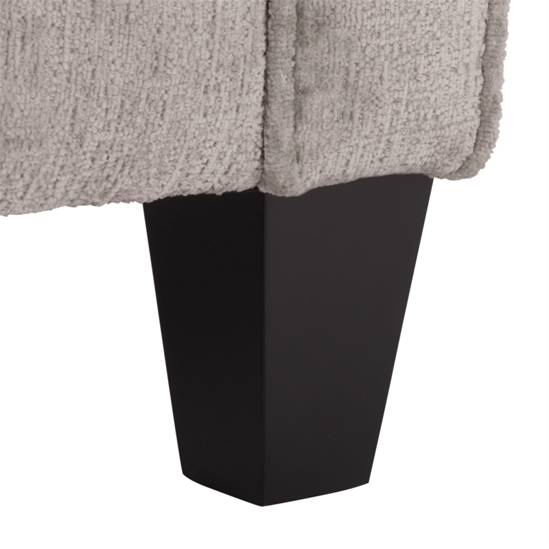 Safavieh Taylyn Chenille and Wood 3 Seat Sofa in Light Brown