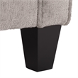 Safavieh Taylyn Chenille and Wood 3 Seat Sofa in Light Brown