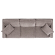 Safavieh Taylyn Chenille and Wood 3 Seat Sofa in Light Brown