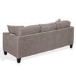 Safavieh Taylyn Chenille and Wood 3 Seat Sofa in Light Brown