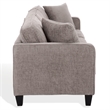 Safavieh Taylyn Chenille and Wood 3 Seat Sofa in Light Brown