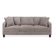 Safavieh Taylyn Chenille and Wood 3 Seat Sofa in Light Brown