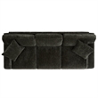 Safavieh Vasquez Chenille and Wood 3 Seat Sofa in Green
