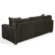 Safavieh Vasquez Chenille and Wood 3 Seat Sofa in Green