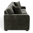 Safavieh Vasquez Chenille and Wood 3 Seat Sofa in Green