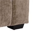 Safavieh Vasquez Chenille and Wood 3 Seat Sofa in Brown