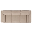 Safavieh Robertson Chenille and Wood 3 Seat Sofa in Taupe