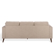 Safavieh Robertson Chenille and Wood 3 Seat Sofa in Taupe