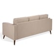 Safavieh Robertson Chenille and Wood 3 Seat Sofa in Taupe