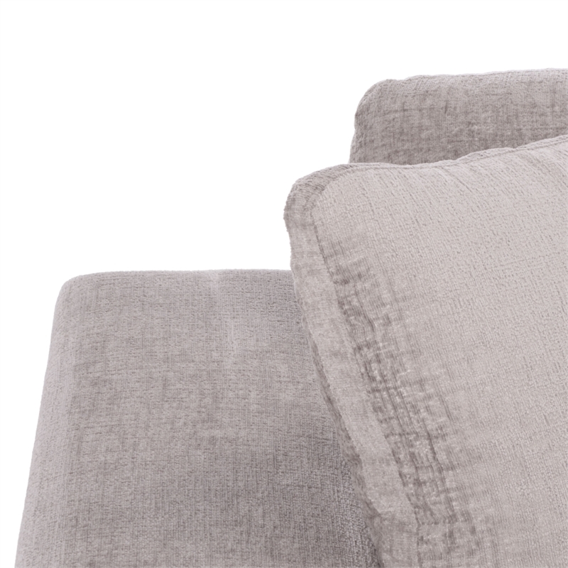 Safavieh Oakleigh Chenille and Wood Sofa in Gray