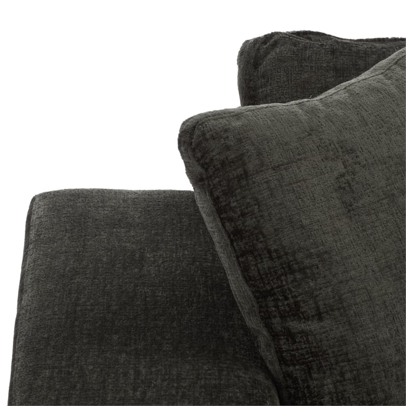 Safavieh Oakleigh Chenille and Wood Sofa in Green