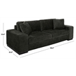 Safavieh Oakleigh Chenille and Wood Sofa in Green