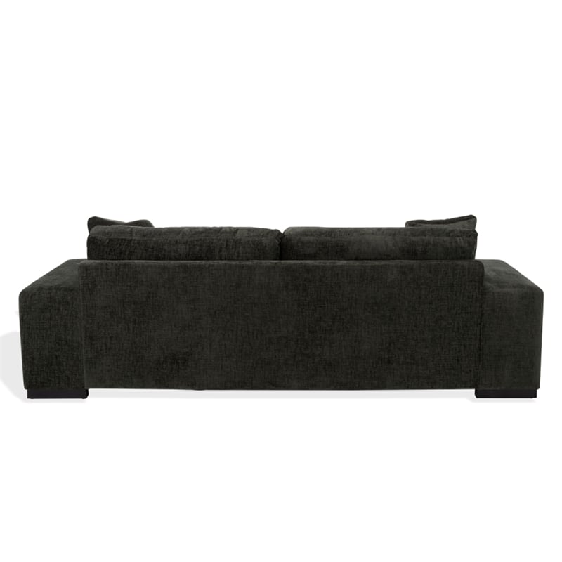 Safavieh Oakleigh Chenille and Wood Sofa in Green
