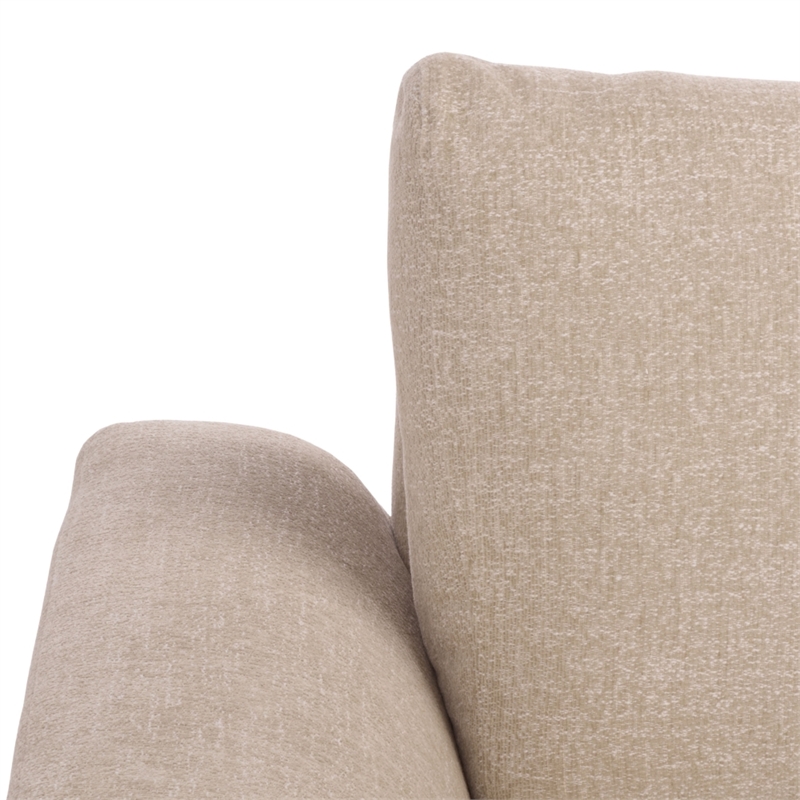 Safavieh Nikolai Chenille and Wood Sofa in Taupe
