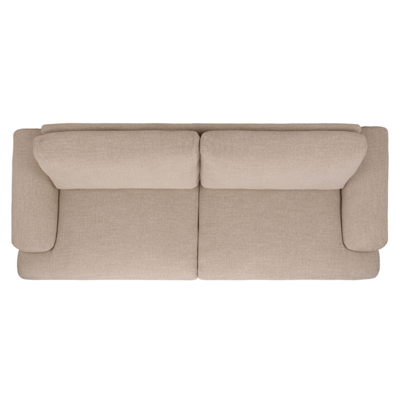 Safavieh Nikolai Chenille and Wood Sofa in Taupe