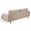 Safavieh Nikolai Chenille and Wood Sofa in Taupe