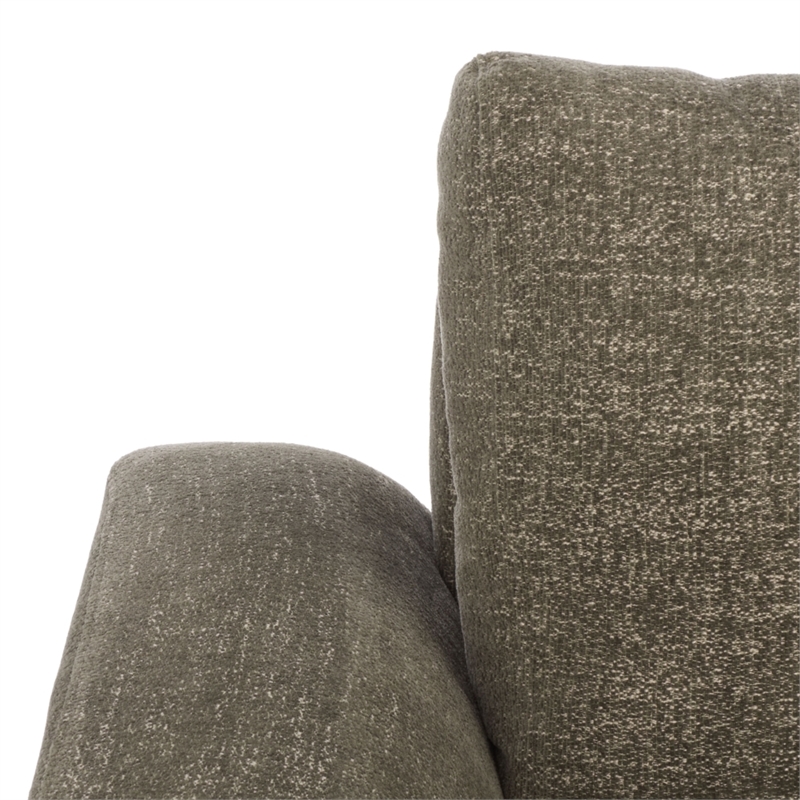 Safavieh Nikolai Chenille and Wood Sofa in Green