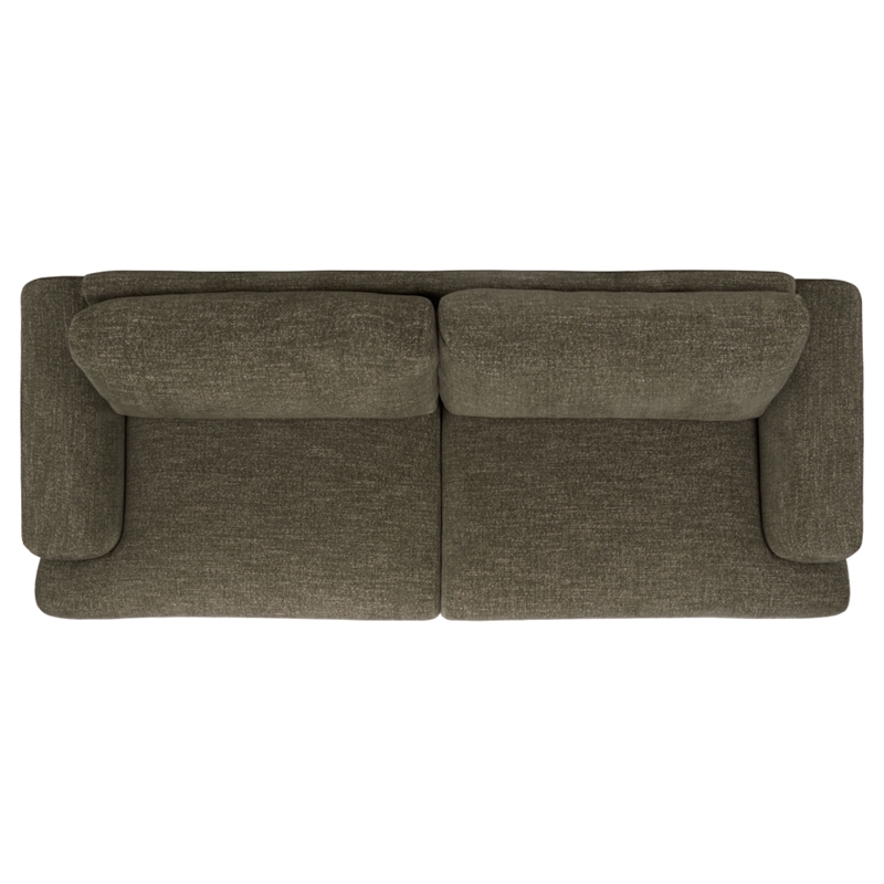 Safavieh Nikolai Chenille and Wood Sofa in Green