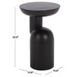 Safavieh Donnastella Metal Accent Table in Black
