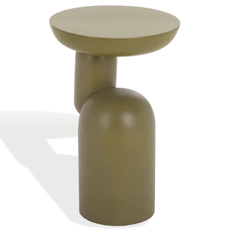 Safavieh Donnastella Metal Accent Table in Olive
