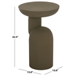 Safavieh Donnastella Metal Accent Table in Tan