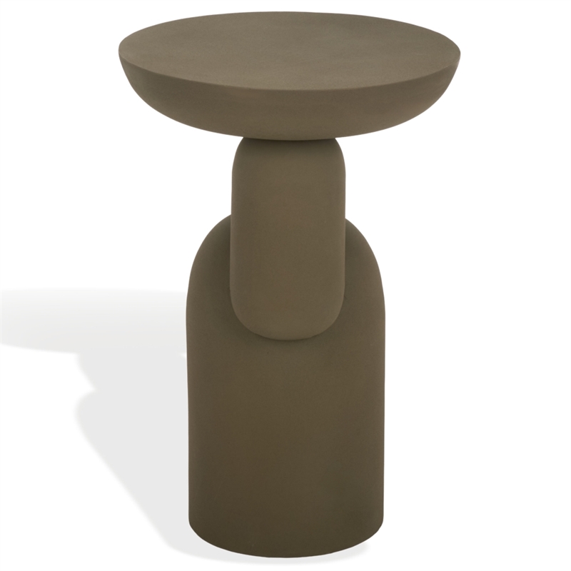 Safavieh Donnastella Metal Accent Table in Tan