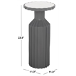 Safavieh Cindylyn Concrete Top Accent Table in Gray / White