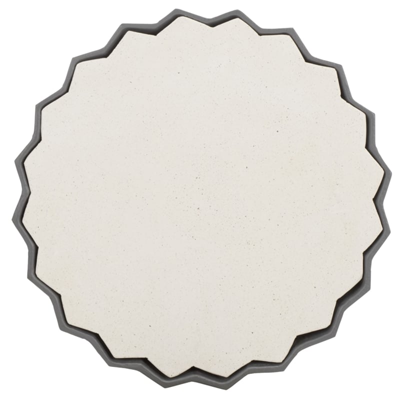 Safavieh Cindylyn Concrete Top Accent Table in Gray / White