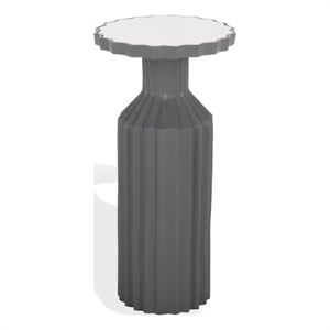 Safavieh Cindylyn Concrete Top Accent Table in Gray / White
