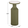 Safavieh Cindylyn Concrete Top Accent Table in Olive  / White