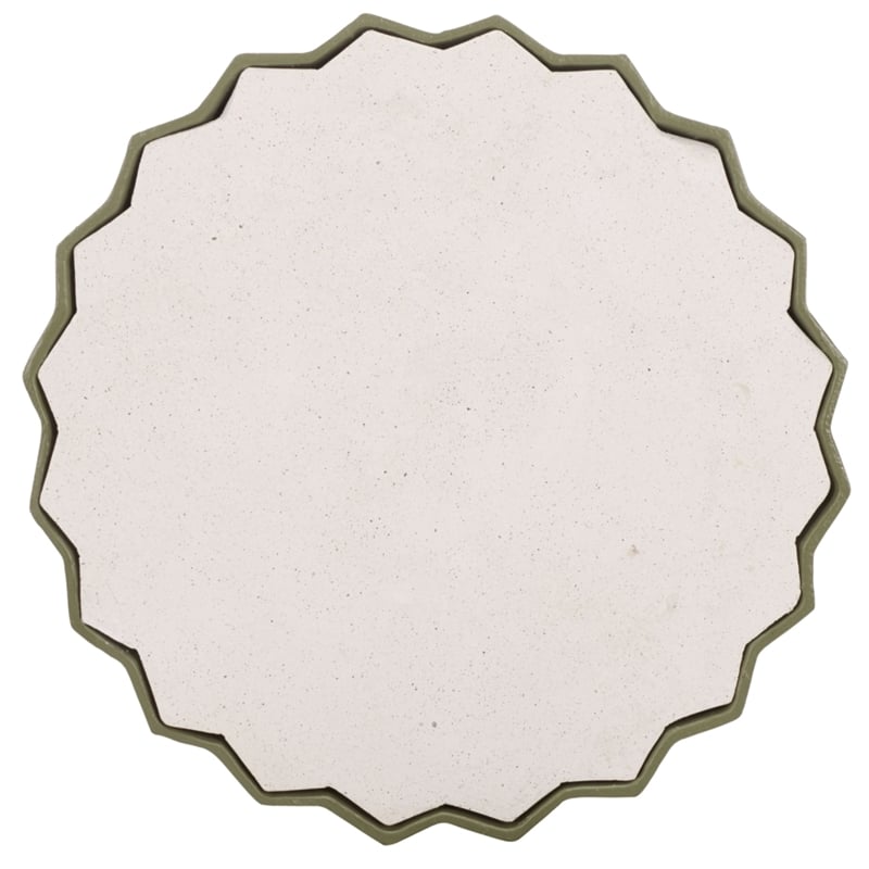 Safavieh Cindylyn Concrete Top Accent Table in Olive  / White