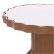 Safavieh Cindylyn Concrete Top Accent Table in Brown / White