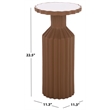 Safavieh Cindylyn Concrete Top Accent Table in Brown / White