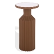 Safavieh Cindylyn Concrete Top Accent Table in Brown / White