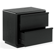 Safavieh Alanna 2 Drawer Wood Nightstand in Black