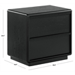 Safavieh Alanna 2 Drawer Wood Nightstand in Black