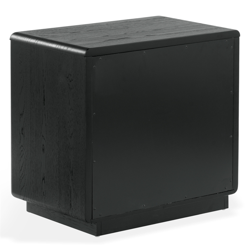 Safavieh Alanna 2 Drawer Wood Nightstand in Black