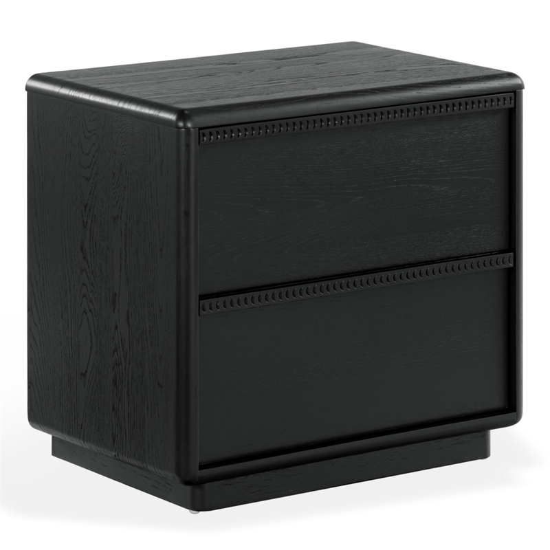 Safavieh Alanna 2 Drawer Wood Nightstand in Black